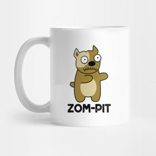 Zom-pit Cute Halloween Zombie Pit Bull Pun Mug